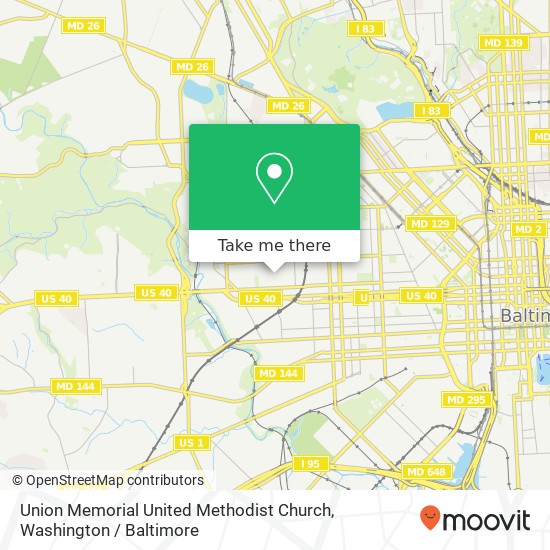 Union Memorial United Methodist Church map