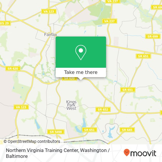 Northern Virginia Training Center map