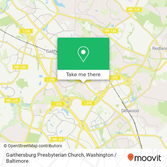 Mapa de Gaithersburg Presbyterian Church