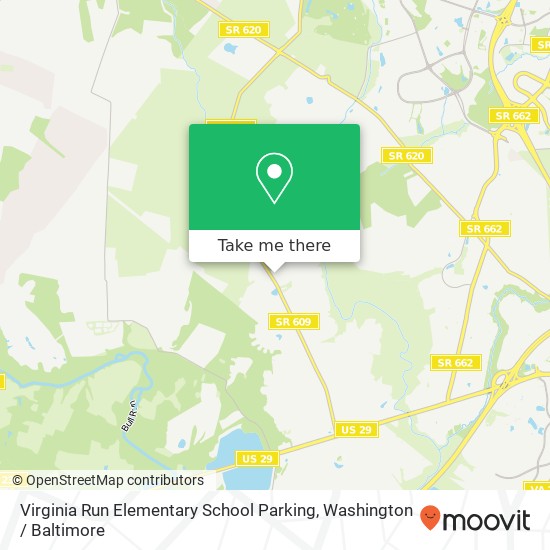 Mapa de Virginia Run Elementary School Parking