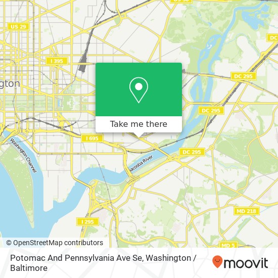 Mapa de Potomac And Pennsylvania Ave Se