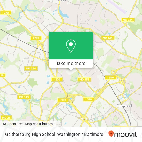 Gaithersburg High School map