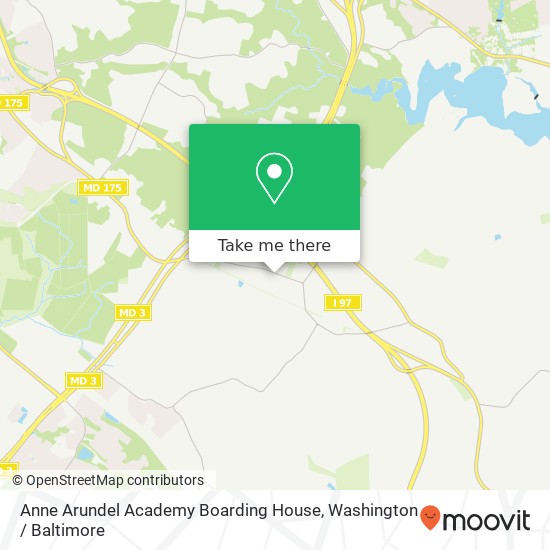 Anne Arundel Academy Boarding House map