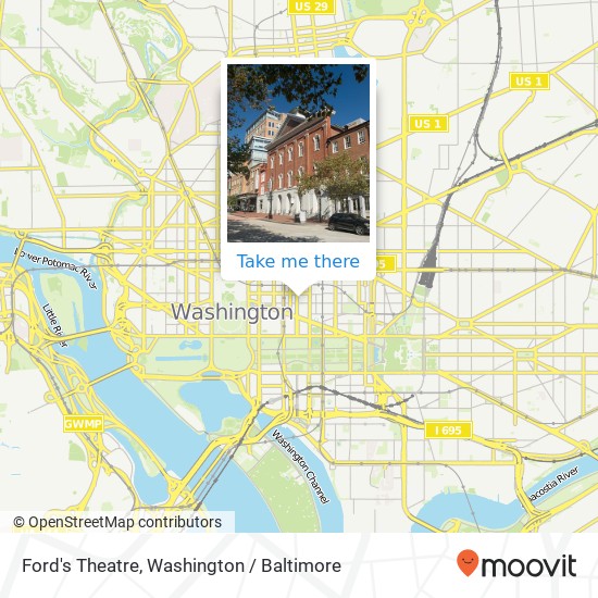 Mapa de Ford's Theatre