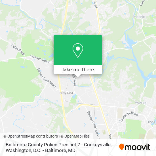 Mapa de Baltimore County Police Precinct 7 - Cockeysville