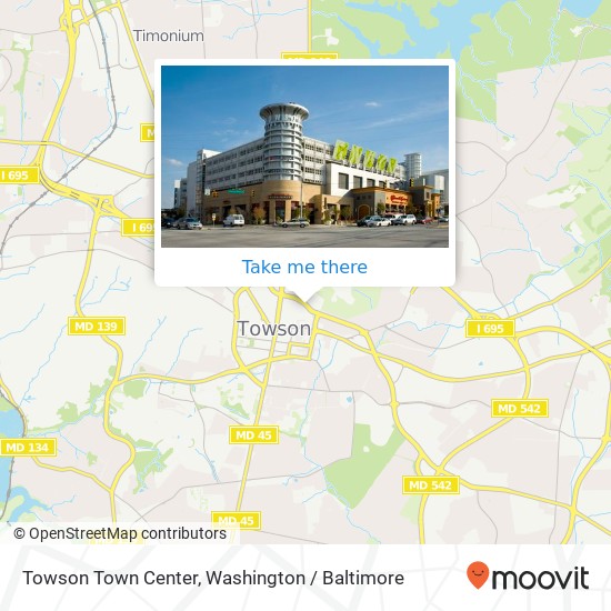 Towson Town Center map