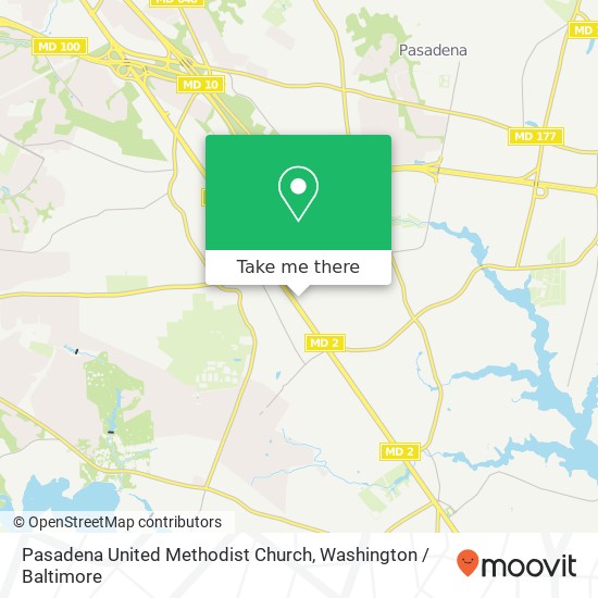 Pasadena United Methodist Church map