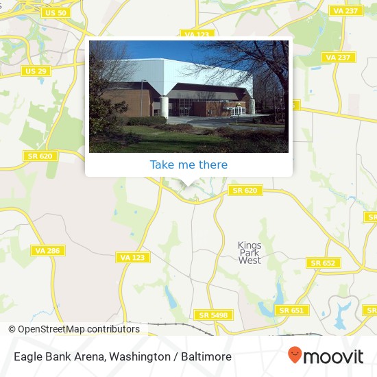 Mapa de Eagle Bank Arena