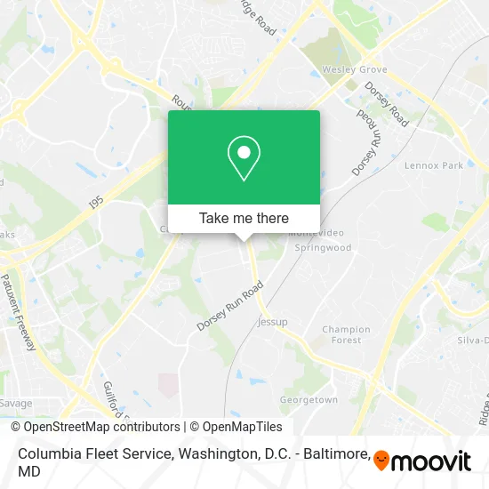 Columbia Fleet Service map