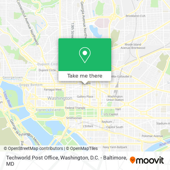 Techworld Post Office map