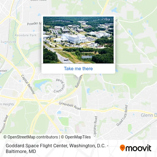 Mapa de Goddard Space Flight Center