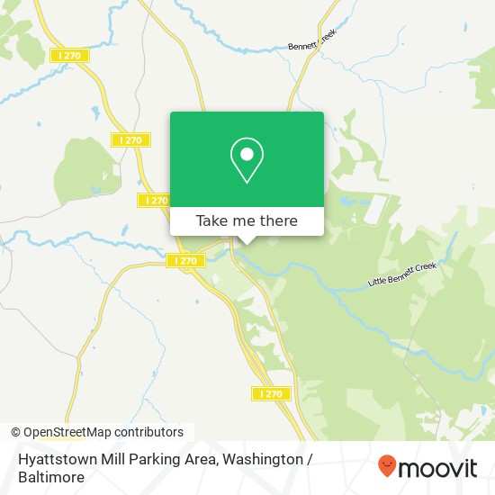 Hyattstown Mill Parking Area map