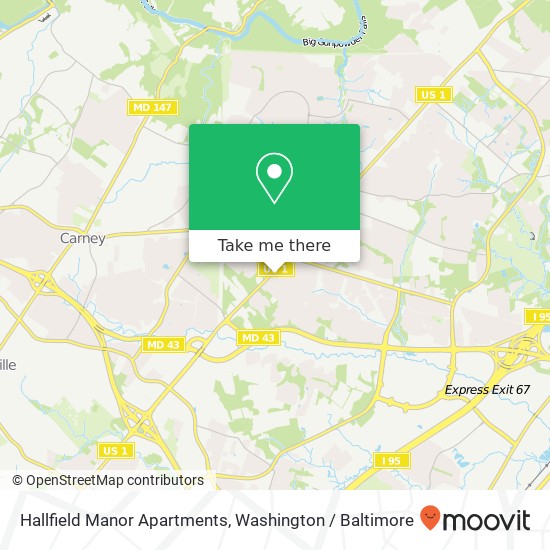 Mapa de Hallfield Manor Apartments