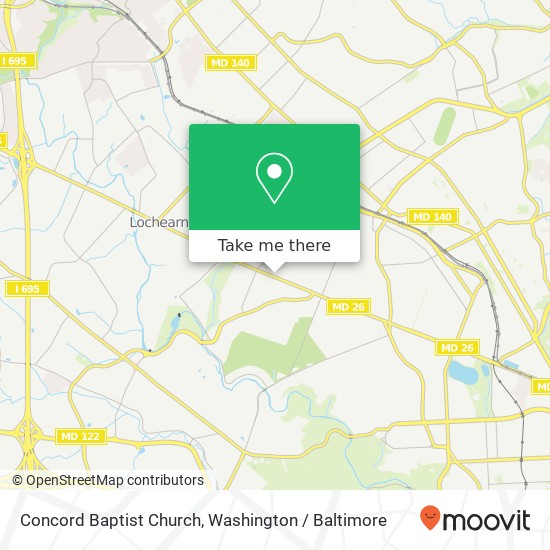 Concord Baptist Church map