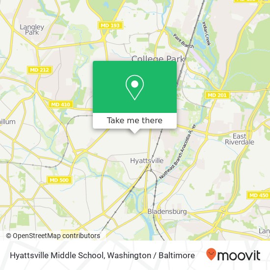 Hyattsville Middle School map