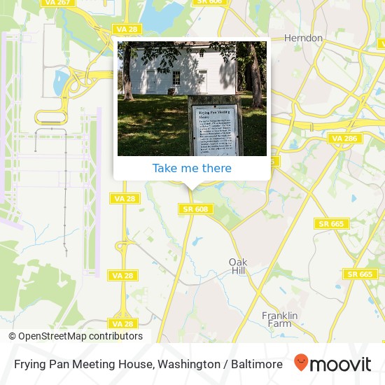 Frying Pan Meeting House map