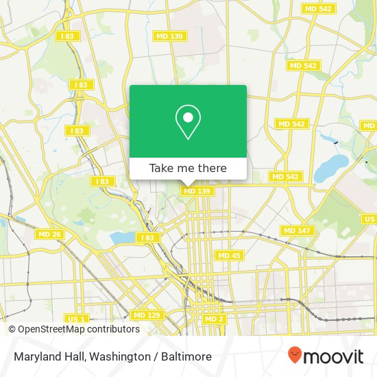 Mapa de Maryland Hall