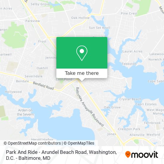 Mapa de Park And Ride - Arundel Beach Road