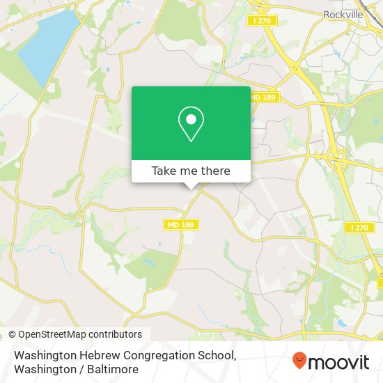 Washington Hebrew Congregation School map