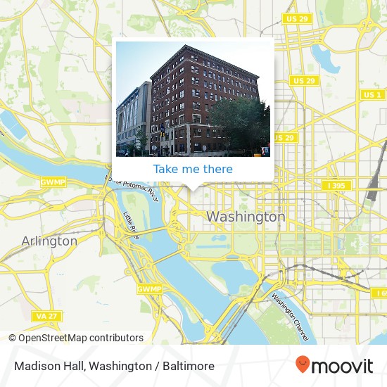 Mapa de Madison Hall