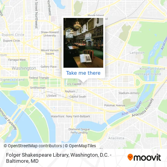 Mapa de Folger Shakespeare Library