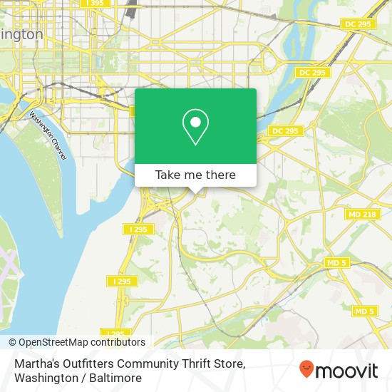 Mapa de Martha's Outfitters Community Thrift Store