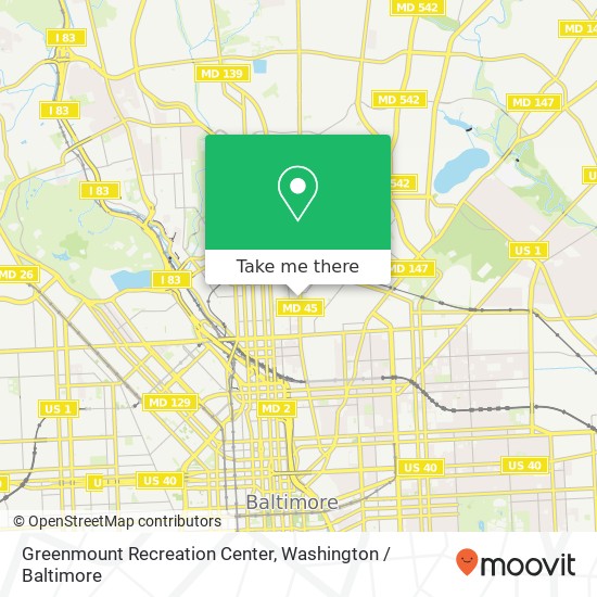 Greenmount Recreation Center map