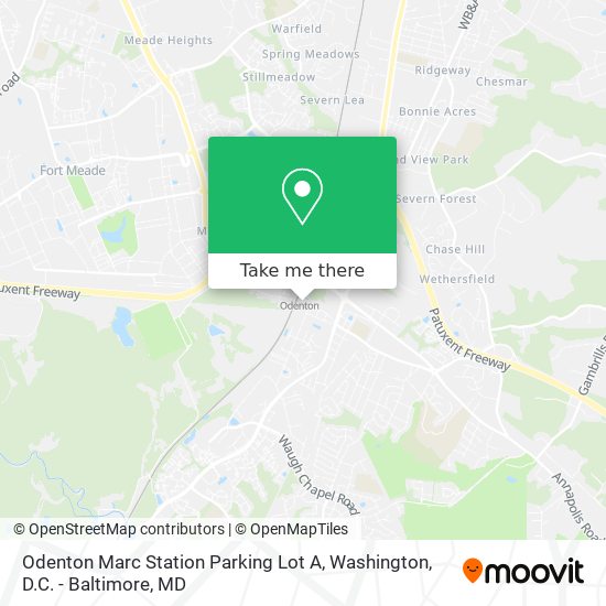 Mapa de Odenton Marc Station Parking Lot A