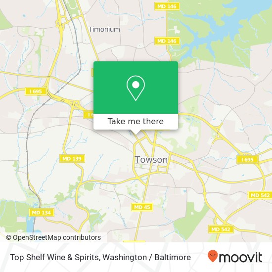 Mapa de Top Shelf Wine & Spirits