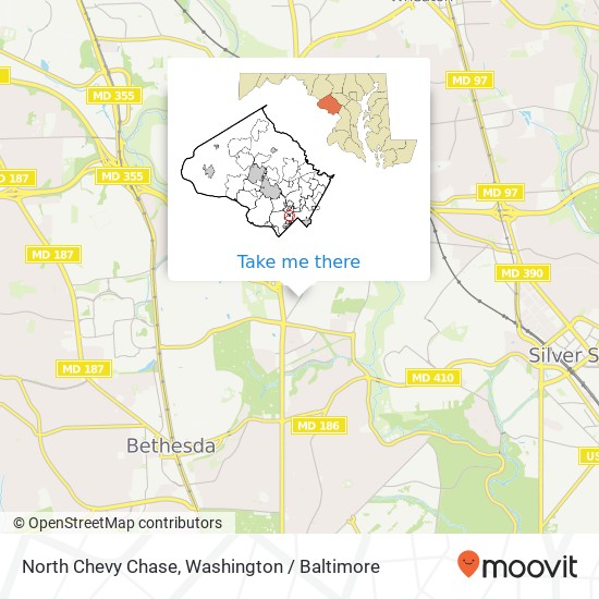 Mapa de North Chevy Chase