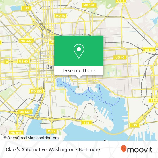 Clark's Automotive map