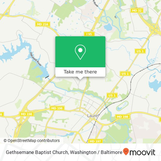 Mapa de Gethsemane Baptist Church