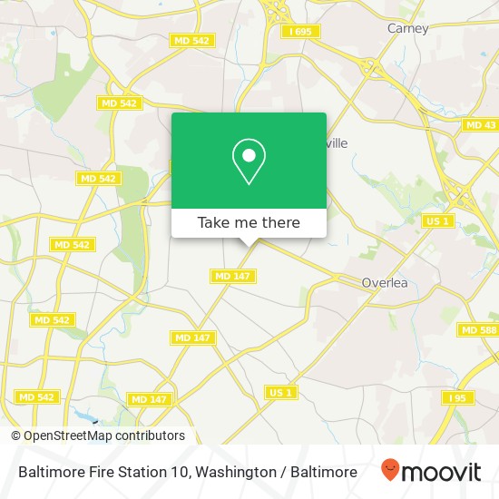 Mapa de Baltimore Fire Station 10