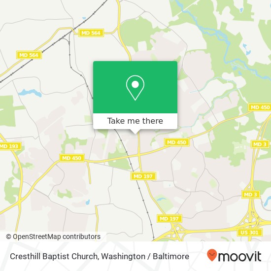 Cresthill Baptist Church map