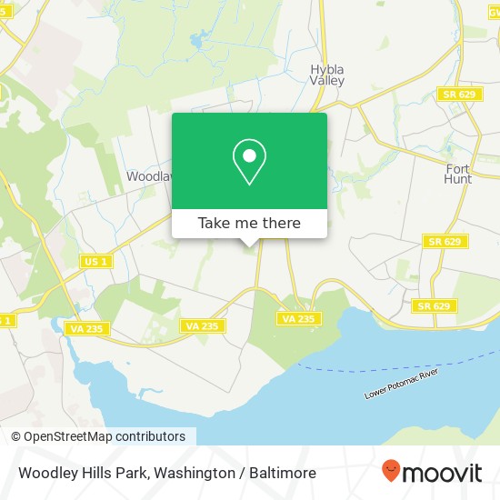 Mapa de Woodley Hills Park