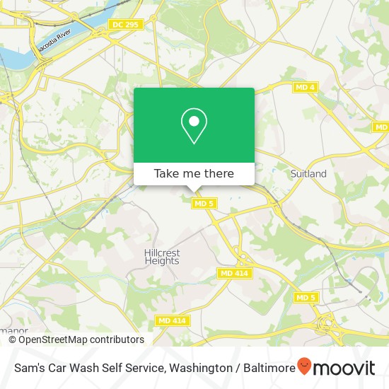 Sam's Car Wash Self Service map