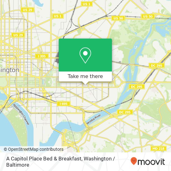 A Capitol Place Bed & Breakfast map