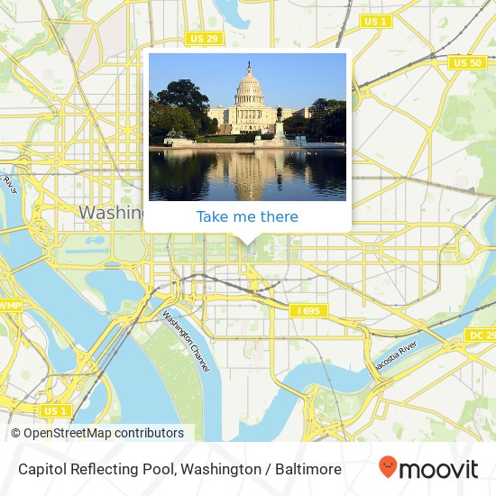 Mapa de Capitol Reflecting Pool