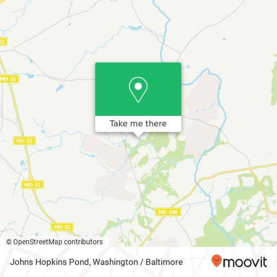Johns Hopkins Pond map