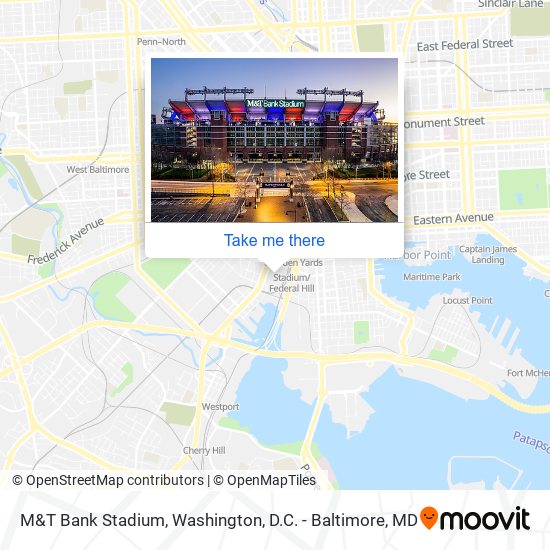 M&T Bank Stadium map