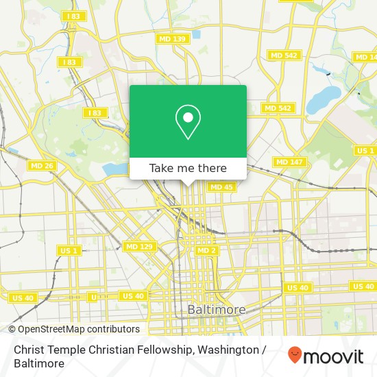 Mapa de Christ Temple Christian Fellowship