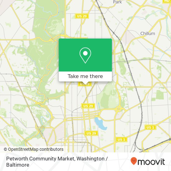 Mapa de Petworth Community Market