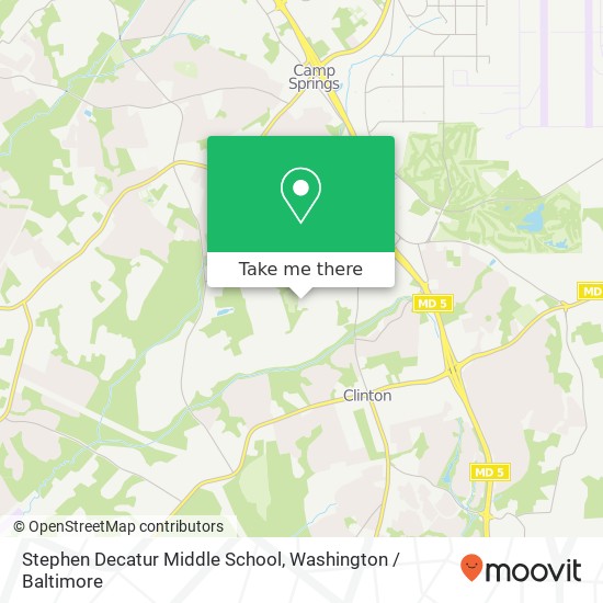 Stephen Decatur Middle School map