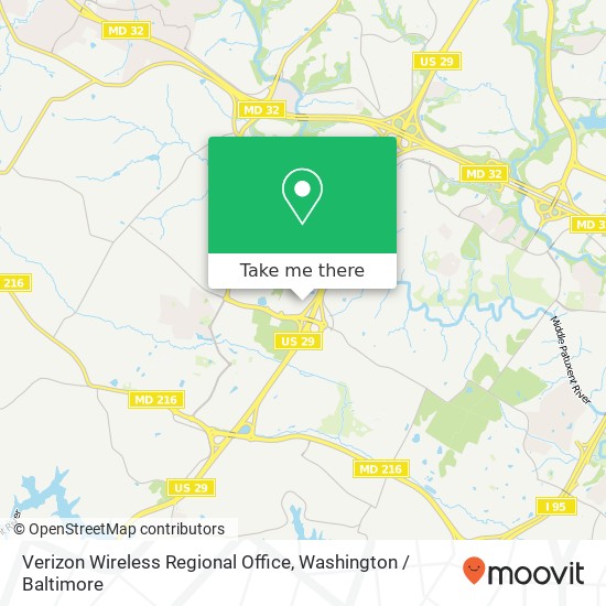 Mapa de Verizon Wireless Regional Office