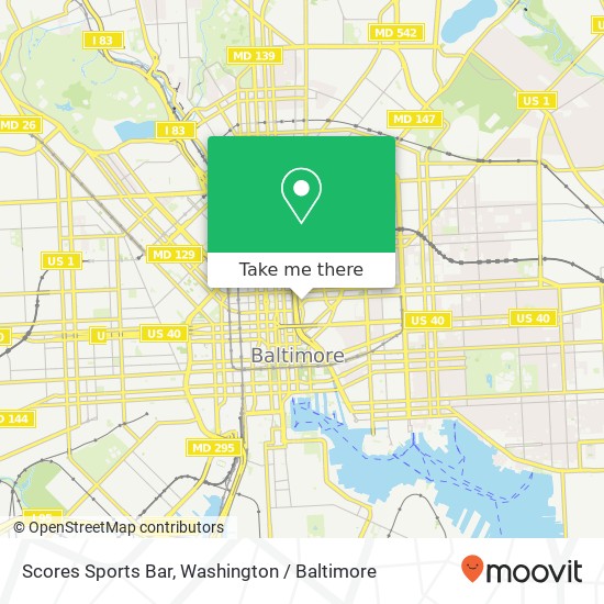 Scores Sports Bar map