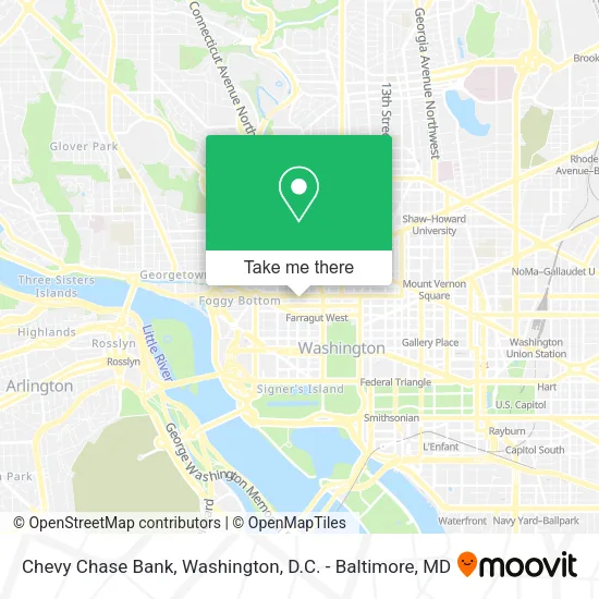 Mapa de Chevy Chase Bank