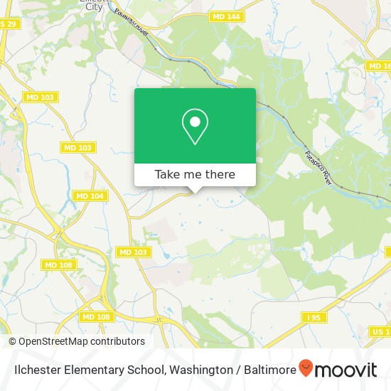 Ilchester Elementary School map