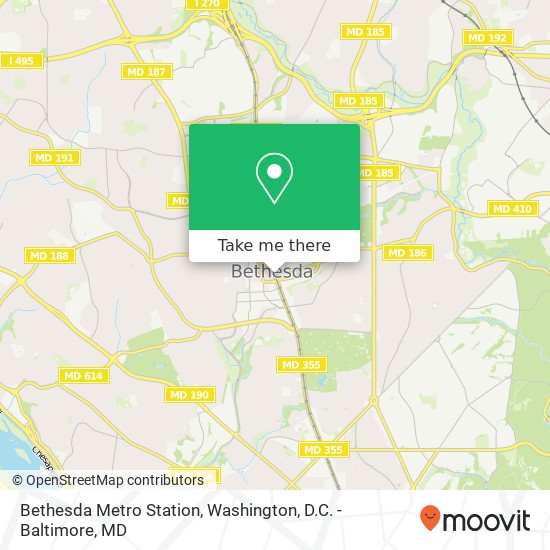 Mapa de Bethesda Metro Station