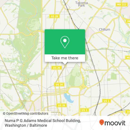 Numa P G Adams Medical School Building map