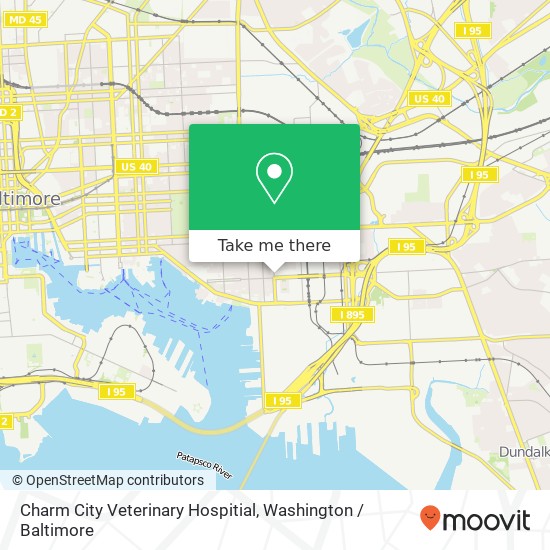 Mapa de Charm City Veterinary Hospitial